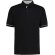 Polo unisex contrastado tejido mixto 220 gr negro y blanco