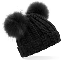 Gorro con dos pompones polipiel niño