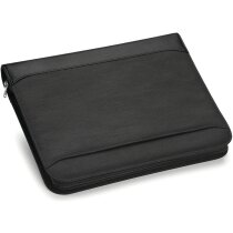 Portafolios de lujo con cierre de cremallera personalizado negro Portafolios de lujo con cierre de cremallera personalizado negro