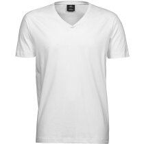Camiseta de hombre cuello en V corte moderno blanca