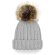 Gorro con pom pom para niños Gris claro marl