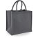Bolsa asas de mano 100% algodón yute laminado 190 g/m2 Midi Negro/gris