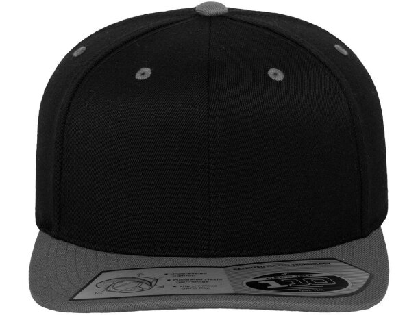 Gorra Snapback 6 panles ajustada Gris grafito/negro detalle 5