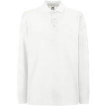 Polo de manga larga unisex 180 gr blanco