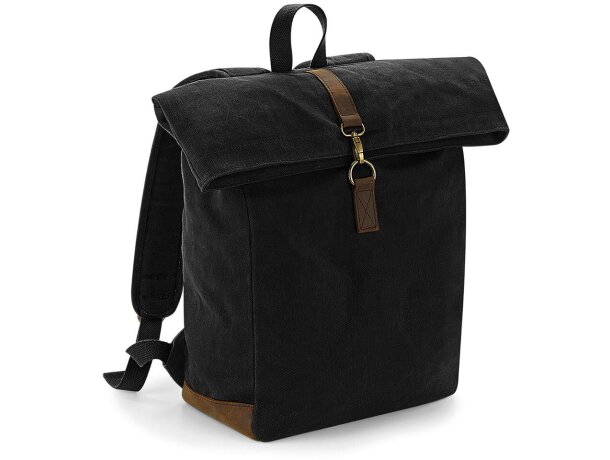 Mochila para profesores con logotipo 100% algodón con detalles en cuero Oliva detalle 6