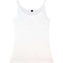 Camiseta de tirante fino en algodón personalizada blanca Camiseta de tirante fino en algodón personalizada blanca
