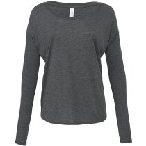 Camiseta Flowy manga larga 2x1 mujer negra Camiseta Flowy manga larga 2x1 mujer negra