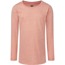 Camiseta manga larga de niña tejido mixto 160 gr coral Camiseta manga larga de niña tejido mixto 160 gr coral