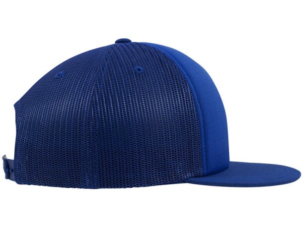 Gorra Foam Trucker visera plana Azul royal detalle 3