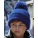 Gorro reflectivo con pom pom Azul royal brillante detalle 4