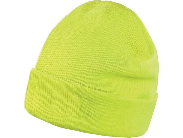 Gorro de poliester acabado polar Amarillo fluorescente detalle 8