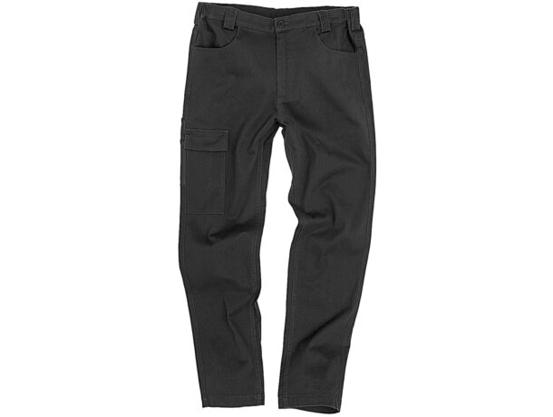 Pantalón Chino largo sarga elástica tacto melocotón resistente Marino detalle 2