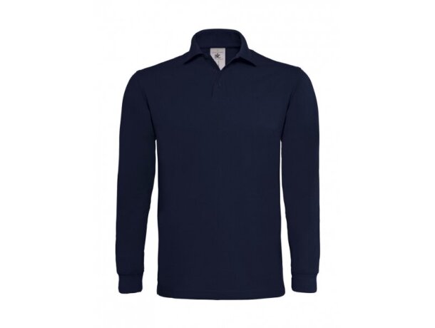 Polo de manga larga personalizado de hombre algodón ring-spun 230 g/m2 Arena detalle 1