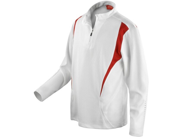 Camiseta técnica de trial Spiro con logo blanca/roja