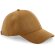 Gorra de 6 paneles de 100% poliester Caramelo