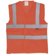 Chaleco de seguridad transpirable para temperaturas altas barato naranja fluor