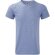 Camiseta de hombre tejido mixto manga corta personalizada azul claro
