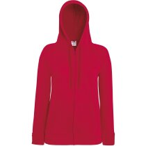 Chaqueta sudadera de mujer entallada ligera roja