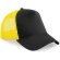 Gorra sencilla con 5 paneles y rejilla trasera Beechfield Amarillo/negro