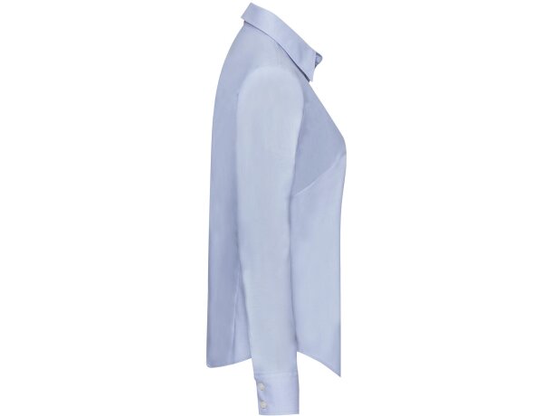 Camisa Oxford manga larga mujer Azul oxford detalle 4