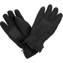 Guantes fabricados en softshell negro