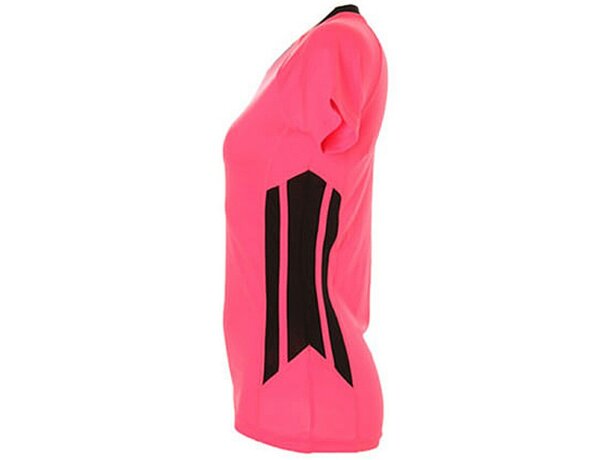 Camiseta de mujer manga corta combinada 135 gr