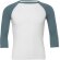 Camiseta Baseball triblend manga 3/4 raglán bicolor unisex