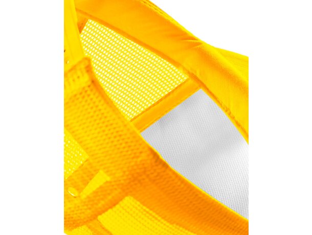 Gorra  modelo vintage especial para sublimación Amarillo flúor/gris detalle 9