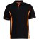 Polo manga corta unisex 205 gr Negro/naranja