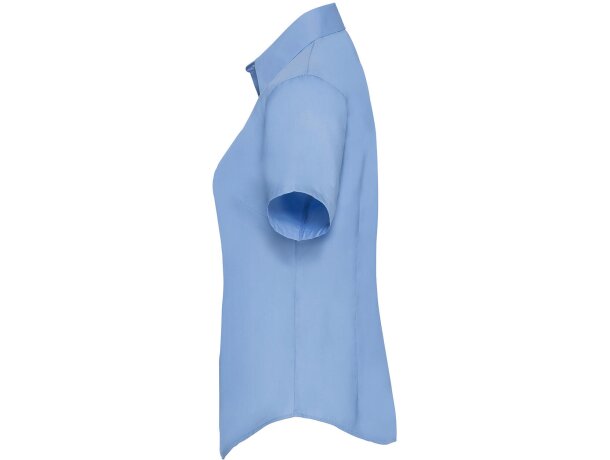 Popeline Bluse Azul medio detalle 2