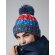 Gorro de invierno económico poliacrílico con base doblada Corkscrew Azul chili detalle 1