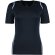 Camiseta de mujer manga corta detalles de color 135 gr personalizada azul marino