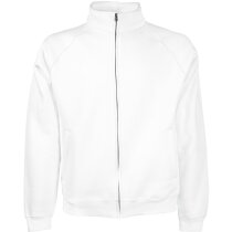 Chaqueta sudadera cuello alto 220 gr grabada blanca