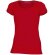 Camiseta de mujer entallada 135 gr roja