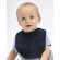 Babero bebé algodón orgánico ring spun niños 200 g/m2 Negro detalle 3