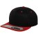 Gorra Snapback 6 panles ajustada Negro/rojo