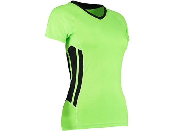 Camiseta de mujer manga corta combinada 135 gr