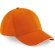 Gorra de 6 paneles ecológica Naranja fluor/gris