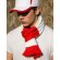 Bufanda básica a rayas Rojo/blanco detalle 1