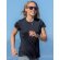 Camiseta de mujer blanca manga corta 160 gr Negro detalle 1