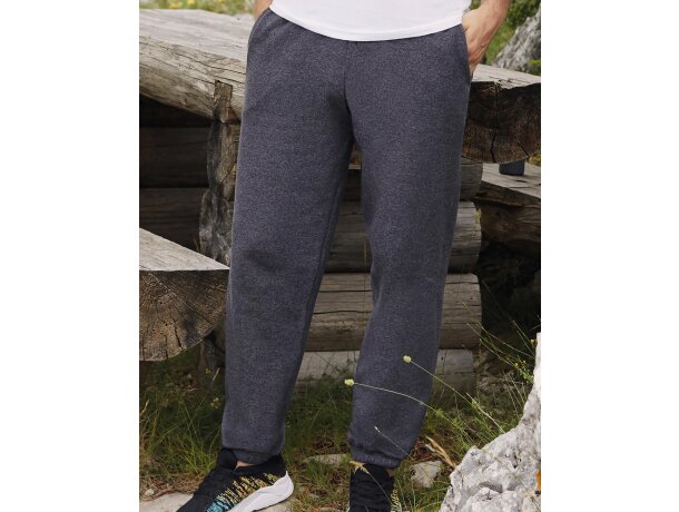 Pantalón de deporte con Tobillos Elásticos Gris escarchado detalle 5