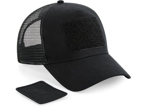 Gorra trucker con logo poliéster con parche intercambiable Patch Camuflaje jungla detalle 3