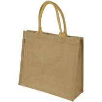 Bolsa de yute con asas cortas natural