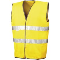Chaleco en poliester de seguridad con bordes personalizado naranja fluor Chaleco en poliester de seguridad con bordes personalizado naranja fluor