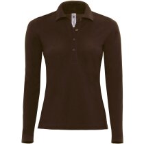 Polo de manga larga de mujer tejido piqué 180 gr personalizada Polo de manga larga de mujer tejido piqué 180 gr personalizada