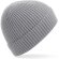 Gorros invierno dobladillo unisex poliéster canalé Gris claro marl