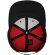 Gorra Snapback 6 panles ajustada Rojo/negro detalle 15