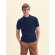 Polo manga corta unisex de algodón ring-spun 170 g/m2 Iconic Deep marino detalle 1