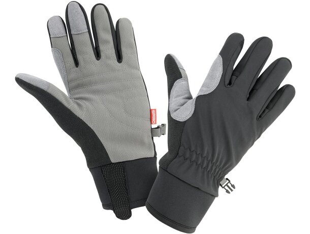 Guantes PalmGrip invierno con parches antideslizantes reforzados Gris marl/negro detalle 1