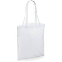 Bolsa lisa con asas de mano largas personalizada blanca Bolsa lisa con asas de mano largas personalizada blanca